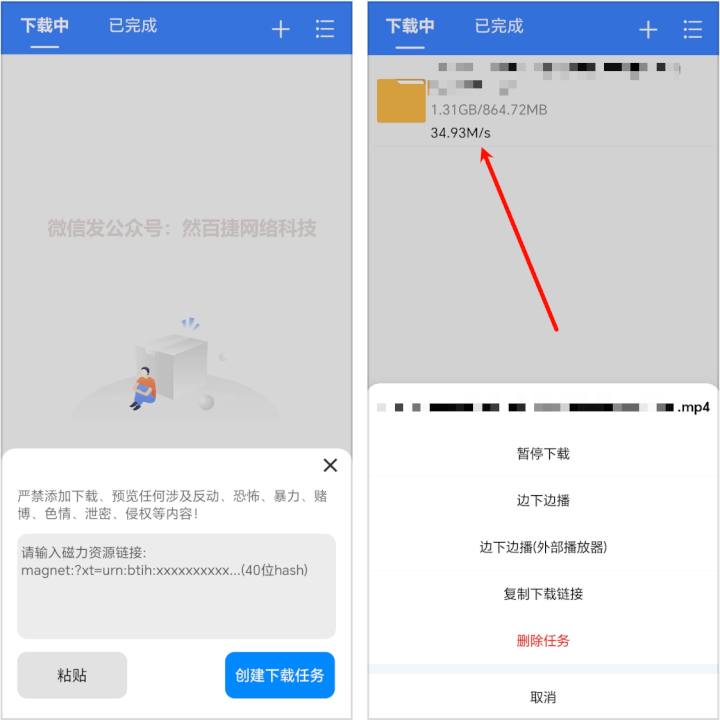 飞流磁力下载器，无视冷门资源，支持边下边播-然百捷网络科技