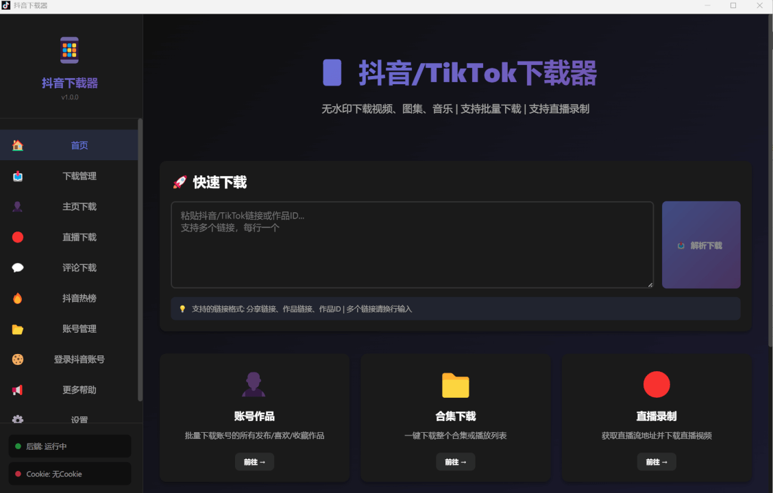 抖音/TikTok视频下载器，下载抖音视频到本地的软件工具-然百捷网络科技