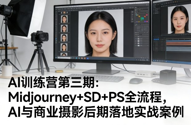 AI训练营第三期：Midjourney+SD+PS全流程，AI与商业摄影后期落地实战案例-然百捷网络科技