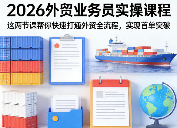 2026外贸业务员实操课程，这两节课帮你快速打通外贸全流程，实现首单突破-然百捷网络科技
